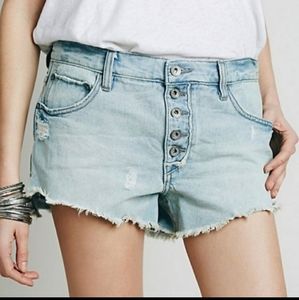 Free People Distressed Cutoff Denim shorts